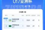 U17亚洲杯A组积分榜：国少暂排小组第三，下场战榜首乌兹别克斯坦